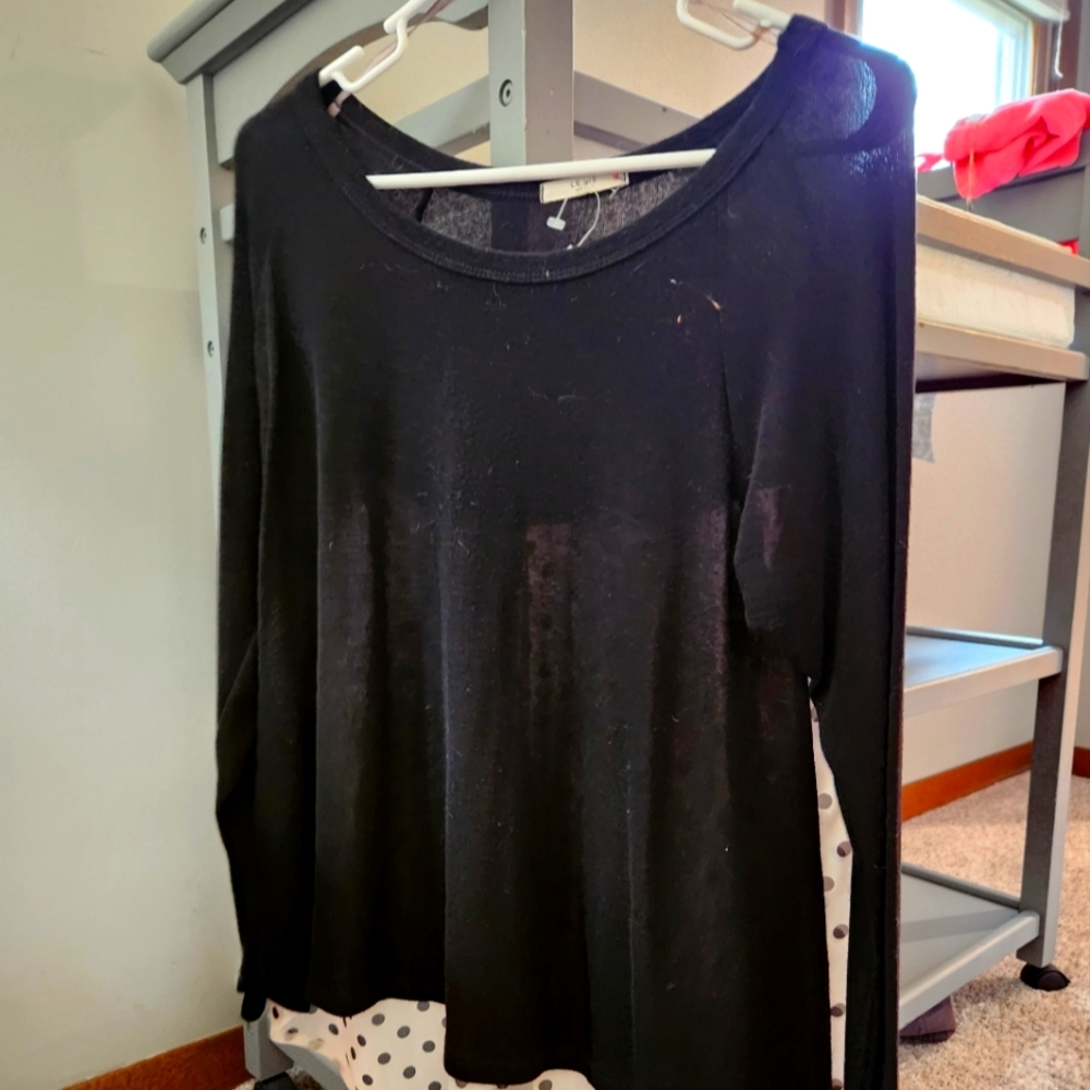 Black long sleeve top